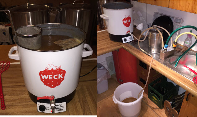 5-gallon electric kettle - 40-plate wort chiller